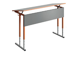 Школьный стол КЛАССИК 2-местный на квадратной трубе