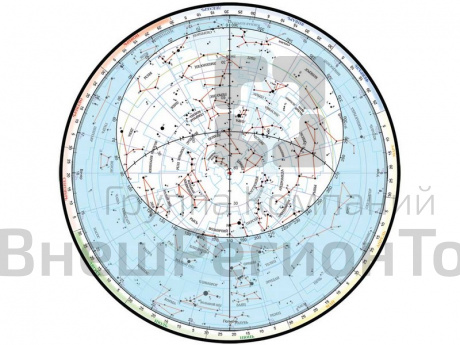 Карта звездного неба (подвижная) АСТРОНОМИЯ. Учебно наглядные пособия.
