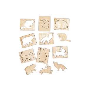 Трафареты "Лесные жители" — 8 фигур