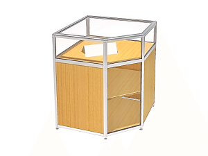 Угловая витрина Еврошоп ПДА-01.07У