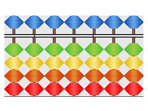 Цветной коврик Абакус для учебных игр