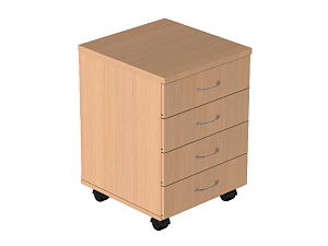 Подкатная тумба с четырьмя ящиками