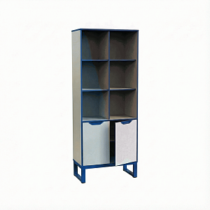 Шкаф полуоткрытый с низким фасадом на металокаркасе