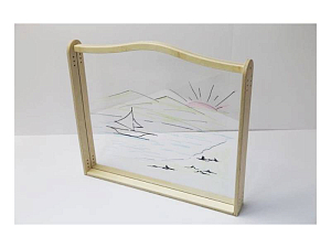 Мольберт для детского творчества, прозрачная панель 765×100×730 мм