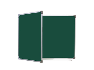 Двухэлементная магнитно-меловая доска 100х225 с разлиновкой створка слева
