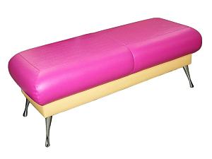 Банкетка без ниши №2 с хромированной опорой