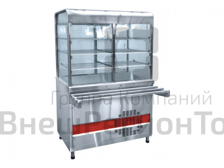 Прилавок-витрина холодильный Аста, плоский стол, L1120 мм.