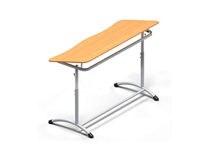Двухместная парта ЭКСТРА с наклонной столешницей