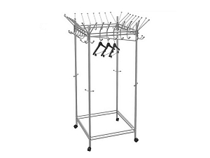 Общественная вешалка Пико 23 — напольная, металлик