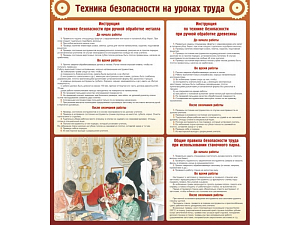 Информационный стенд по технике безопасности 800×900 мм