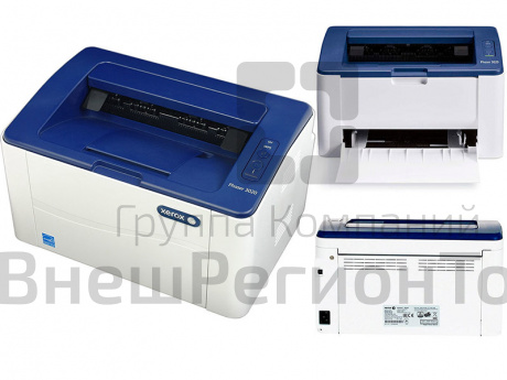 Принтер лазерный XEROX Phaser 3020 лазерный, цвет белый.