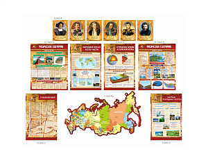 Стенды для оформления кабинета географии (8 шт.)