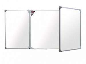 Магнитно-маркерная трехсекционная доска 100×200 — анод. профиль