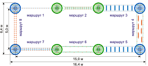 Игровой комплекс «Тарзан» на стойках