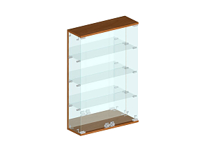 Демонстрационная витрина НС-7 настенная, 3 стеклянные полки