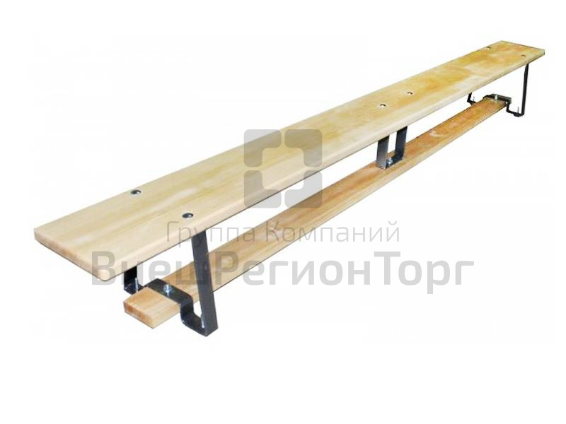 Гимнастическая скамья 2 м с металлическими ногами.
