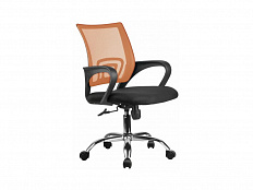 Кресло (спинка сетка оранжевая, сиденье черное)