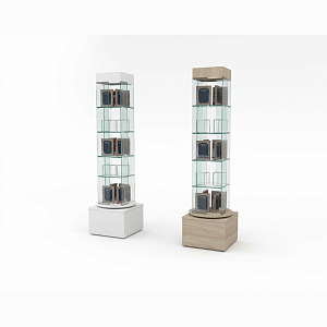 Мобильная витрина 5 уровней, хромированный пруток