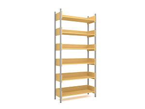 Односторонний стеллаж АЛТ-Лц.СТ-1, высота 1900 мм