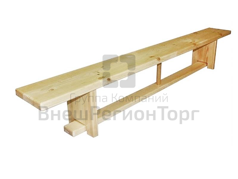 Гимнастическая скамья 1,5 м с деревянными ногами.