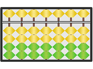 Абакус-коврик жёлто-зелёный для класса
