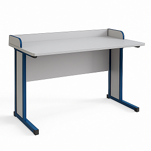Стол ученический прямоугольная труба (зашивка и экран из ДСП) борт ДСП