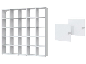 Прямой стеллаж 5×5, 168,8×168,6×30 см — набор с дверцами