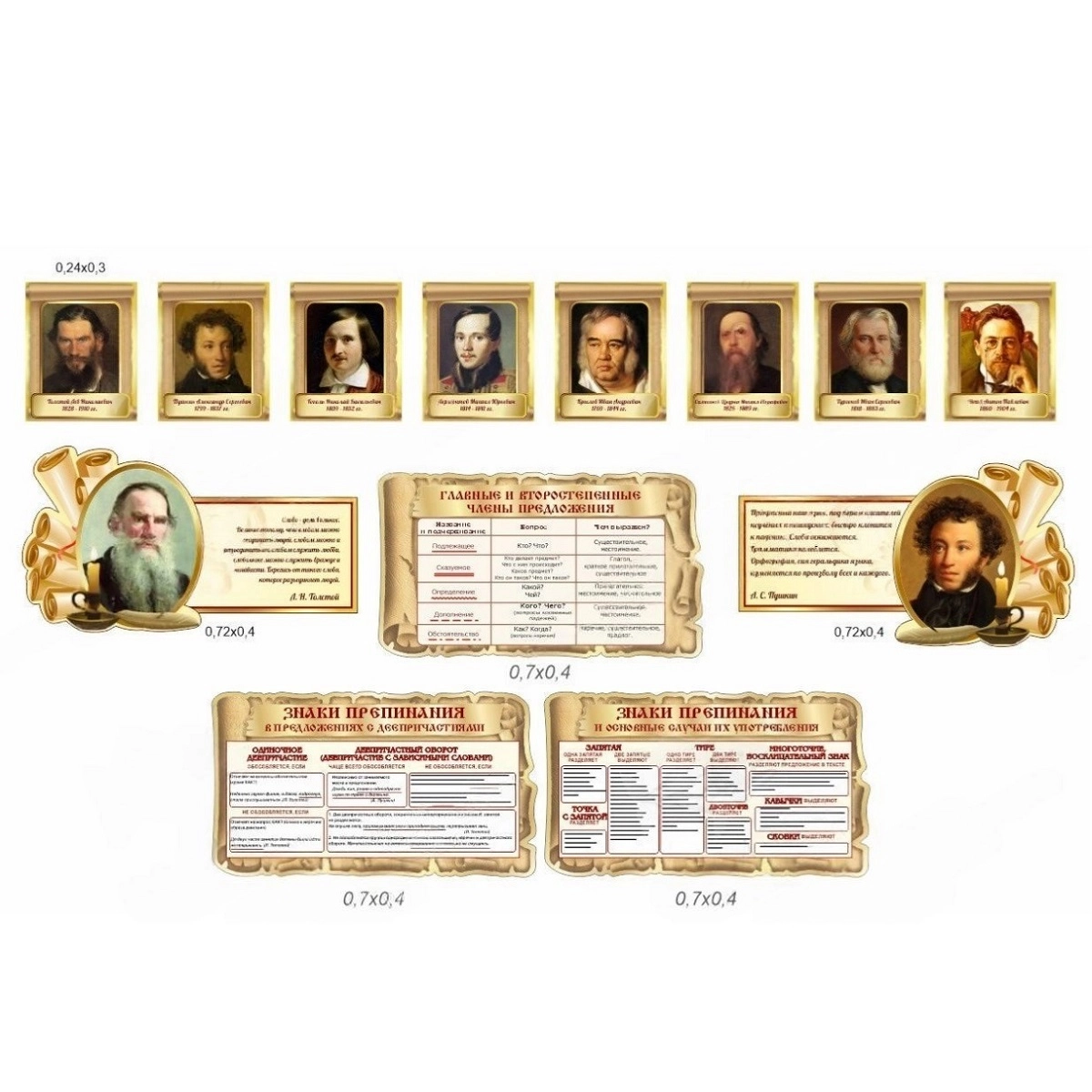 Комплект стендов «Русский язык и литература»