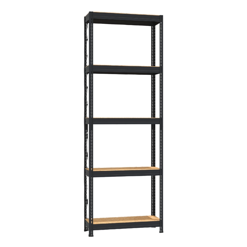 Металлический стеллаж для манекенов с полками ЛДСП 1.8 м