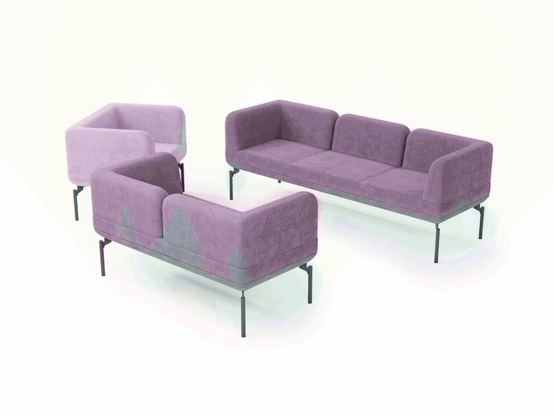 Банкетка «Изи» L15-2P для зоны ожидания