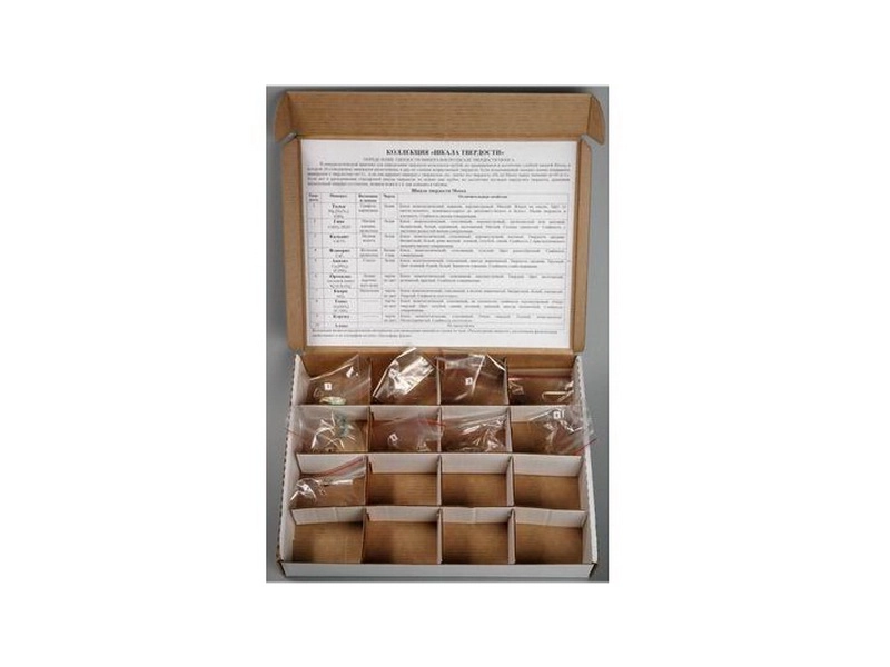 <h1>Набор "Шкала твердости" — 9 учебных минералов для класса</h1>