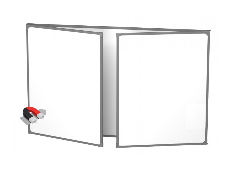 Трехэлементная маркерная доска 100х300 с анодированной рамой