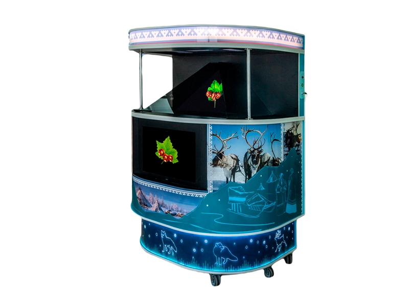 Голографическая 3D пирамида PILLAR на колесной базе