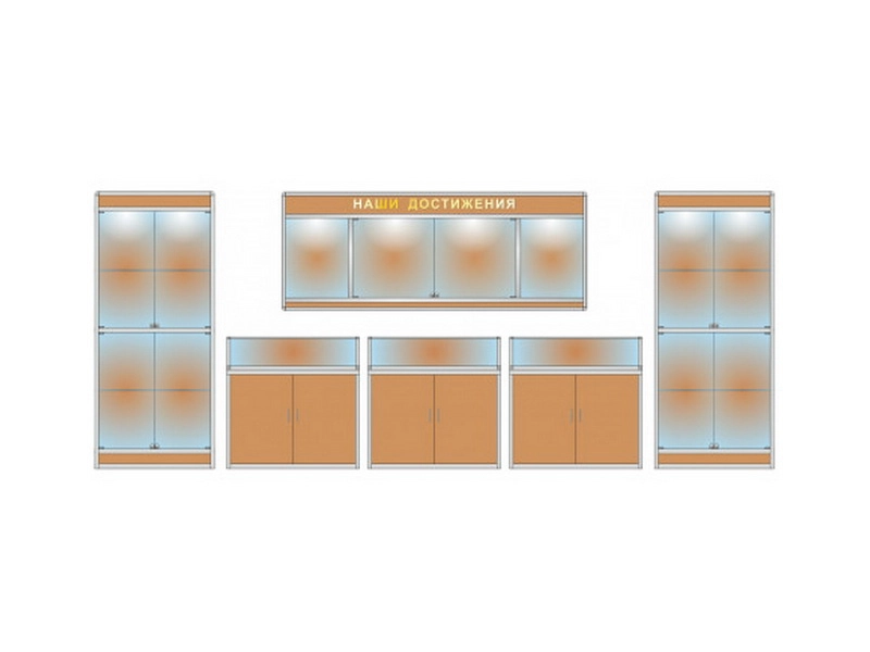 Комплект музейных витрин