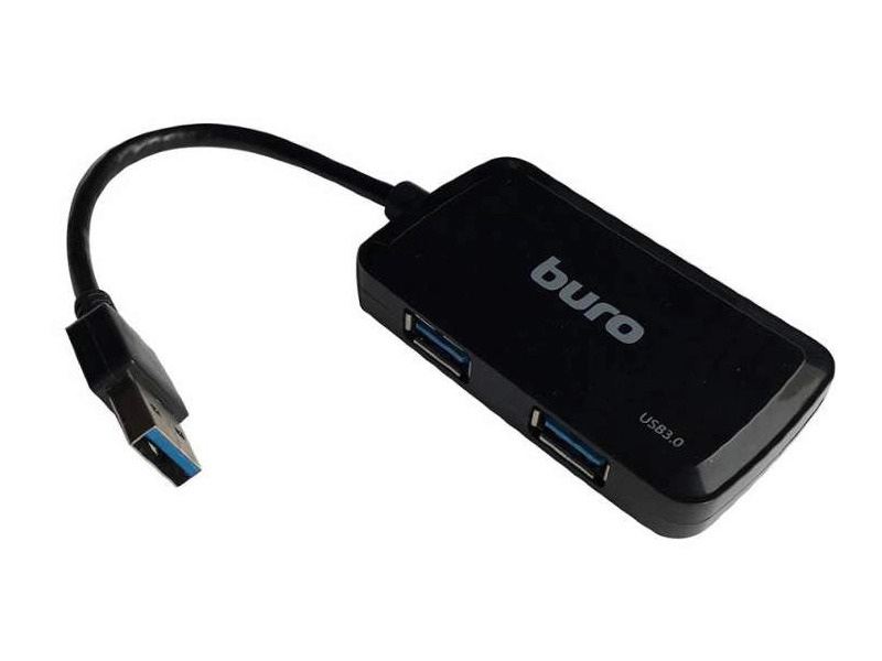 Разветвитель BURO BU-HUB4-U3.0-S, 4×USB