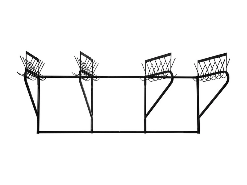 Гардеробная вешалка В03 настенная (чёрная/белая)