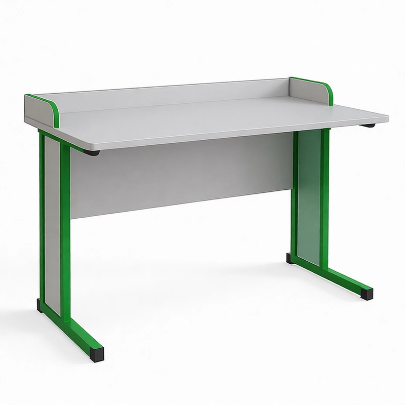 Стол ученический прямоугольная труба (зашивка и экран из ДСП) борт ДСП