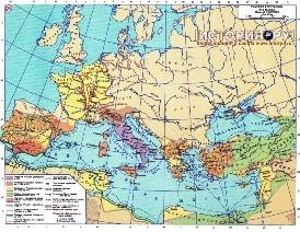 Учебная карта «Рост Римского государства» — матовая ламинация