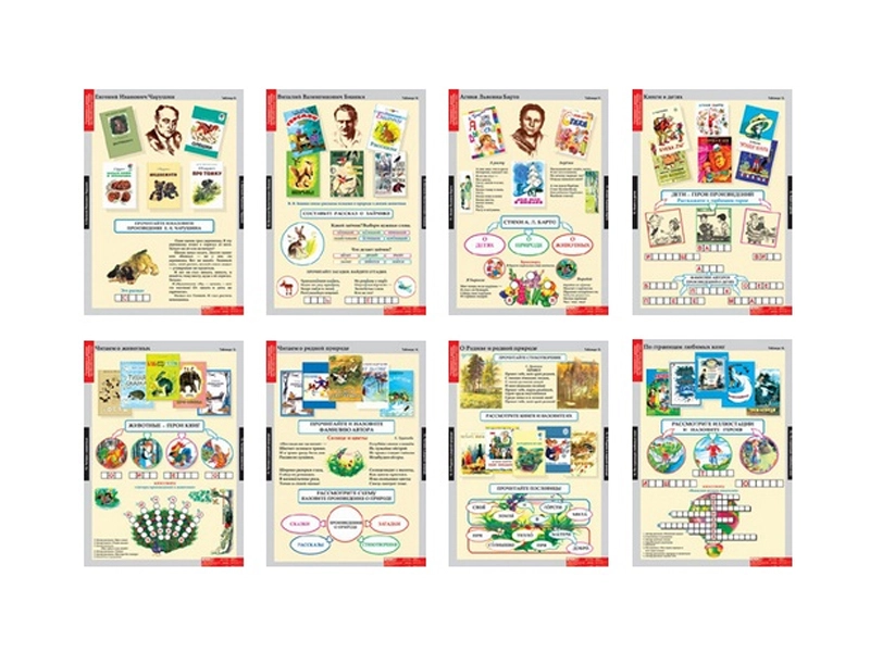 Набор таблиц «Литературное чтение» 16 плакатов 68×98 см