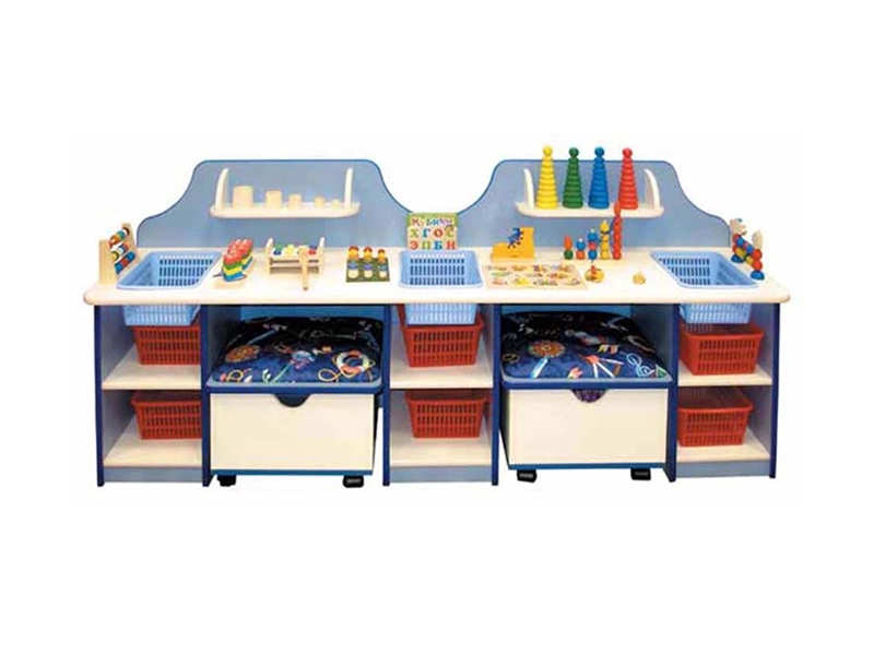 Стол 2-х местный для логопеда с пуфами