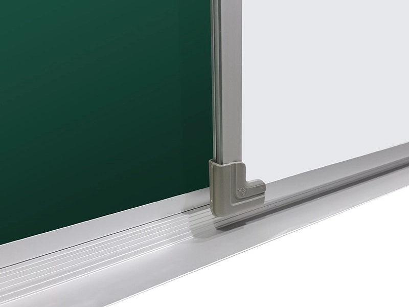 Трёхсекционная магнитно-маркерно-меловая доска 100х500