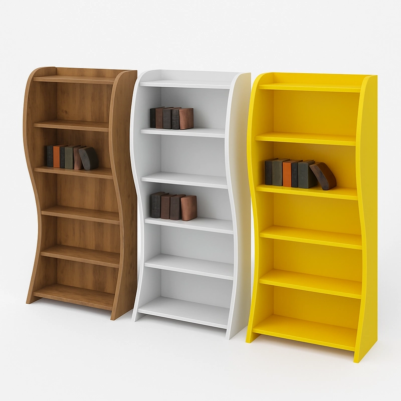 Стеллаж с фигурными боковинами 900х220(390)х2100 мм