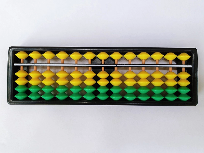 Счёты 13-разрядные жёлто-зелёный