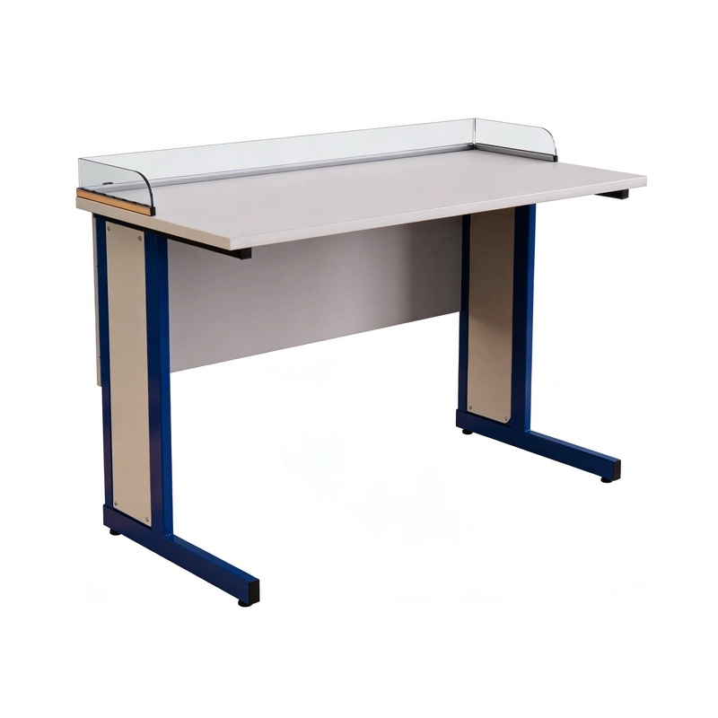 Стол ученический прямоугольная труба (зашивка и экран из ДСП) борт Оргстекло