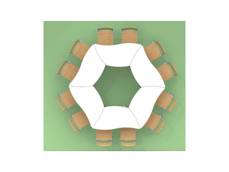 Ученический стол «Трапеция-Волна» регулируемый