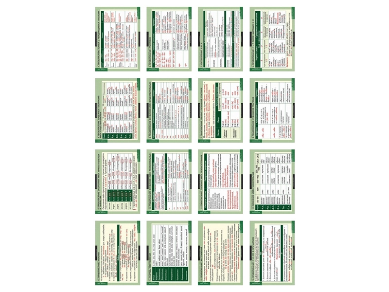 Таблицы по русскому языку, 19 плакатов 68×98 см