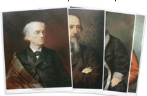 Набор портретов русских писателей — 16 репродукций