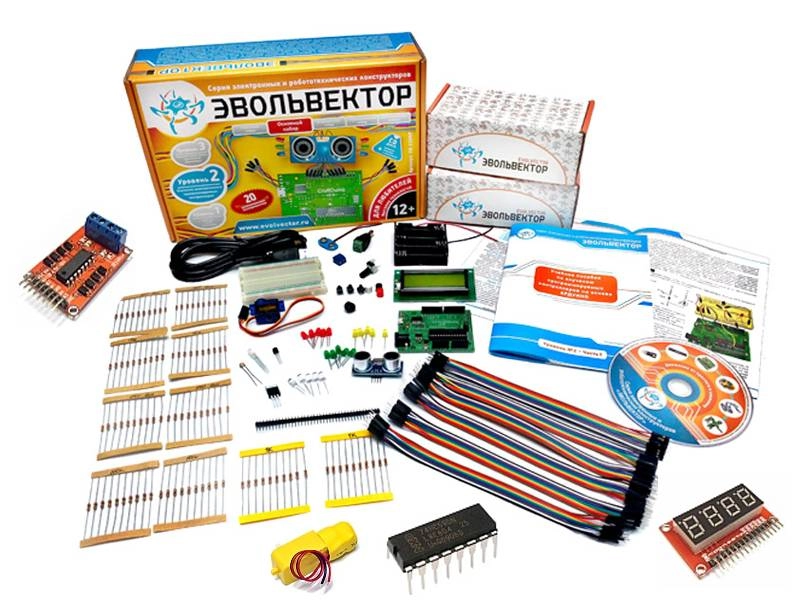 ЭВОЛЬВЕКТОР ЭВЛ-0006 — учебный набор 2 уровня для Arduino