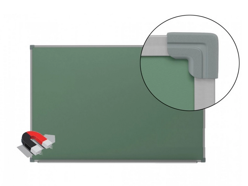 Одноэлементная магнитно-меловая доска 60х90, анодированный профиль