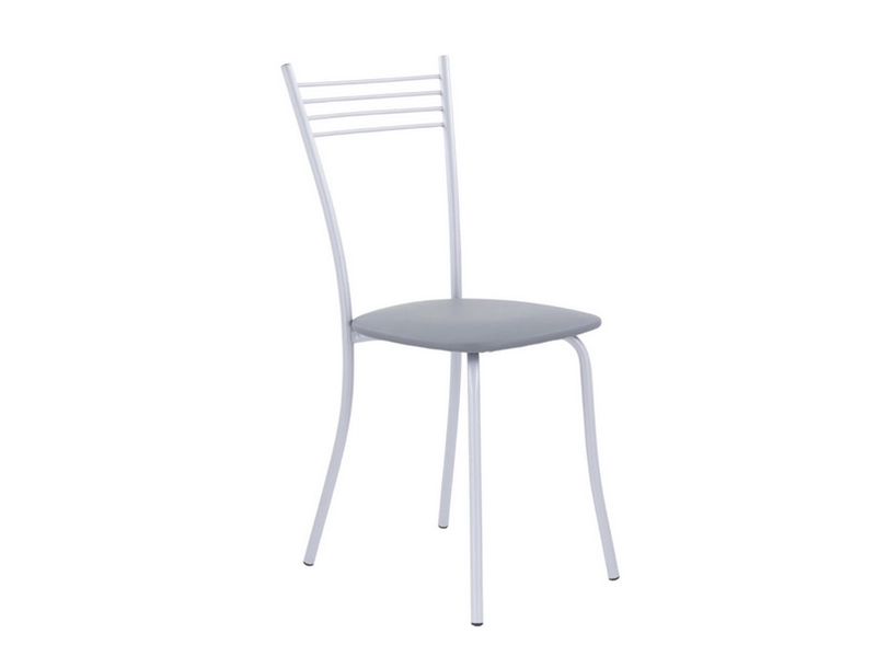 Стул Бистро серый, хромированный каркас